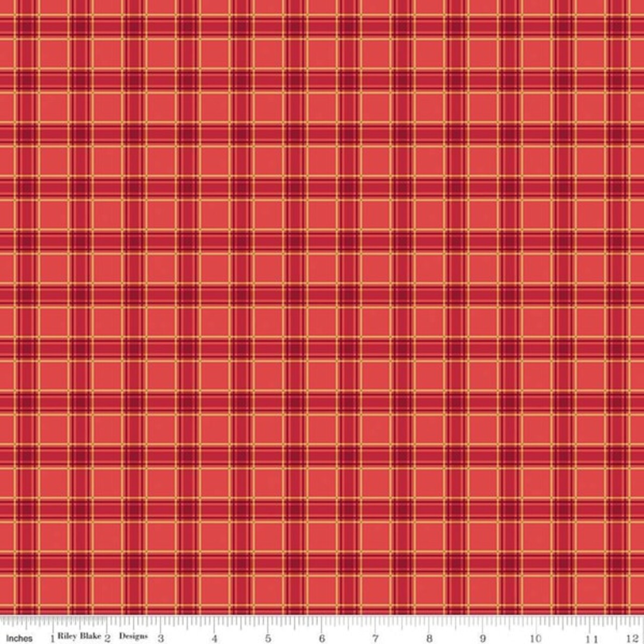 Plaid in Red (c16557-red) | More Christmas Wishes | Riley Blake Designs | Riley Blake